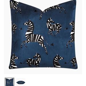 Kona zebra velvet pillow set of 2